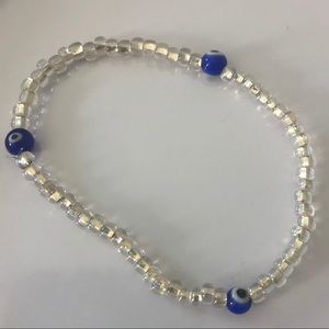 Evil Eye glass bead bracelet